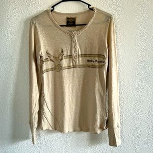 M Harley Davidson long sleeve button shirt